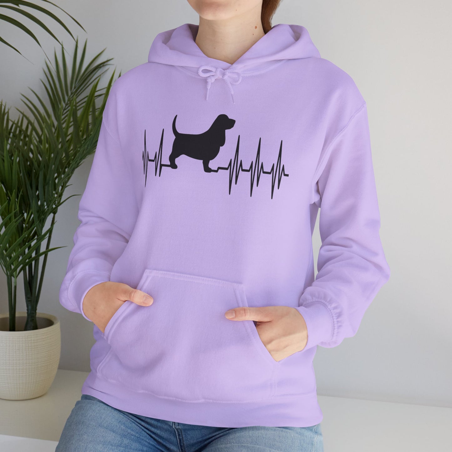 My Heart Beats For Basset Hounds Unisex Hoodie