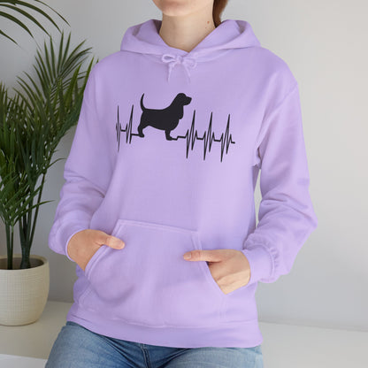 My Heart Beats For Basset Hounds Unisex Hoodie
