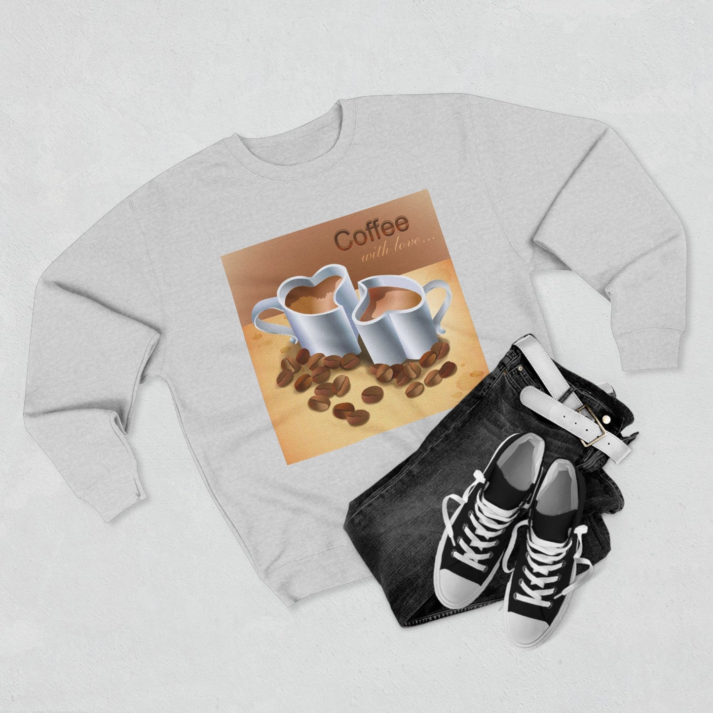 Coffee With Love Unisex Crewneck Sweatshirt