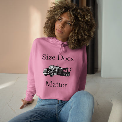 Size Does Matter Women's Crop Hoodie