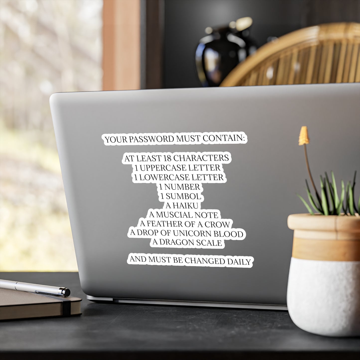 Password Vinyl Decal