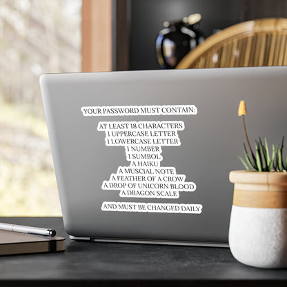 Password Vinyl Decal