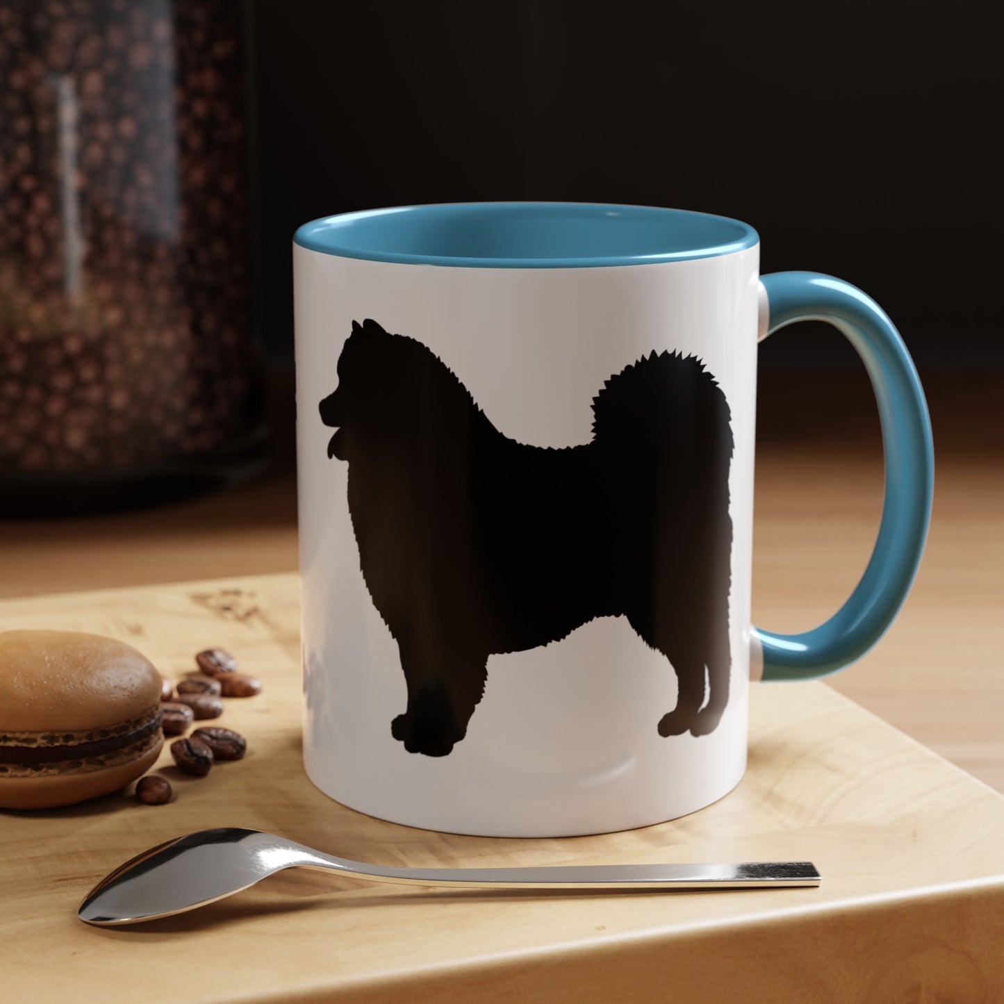 Samoyed Silhouette 2-Tone Coffee Mug