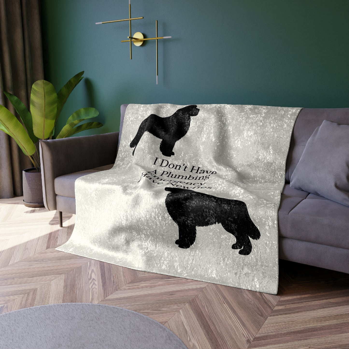 Plumbing Emergency Crushed Velvet Blanket