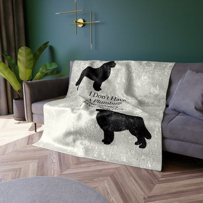 Plumbing Emergency Crushed Velvet Blanket