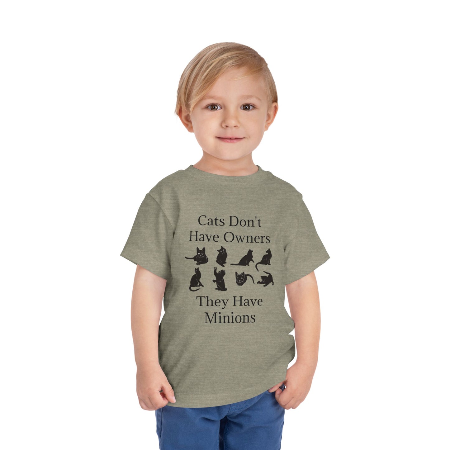 Cat Minions Toddler Unisex Short Sleeve Crewneck Tee