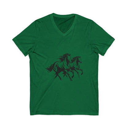 Horsin' Around Unisex Short Sleeve V-Neck Tee