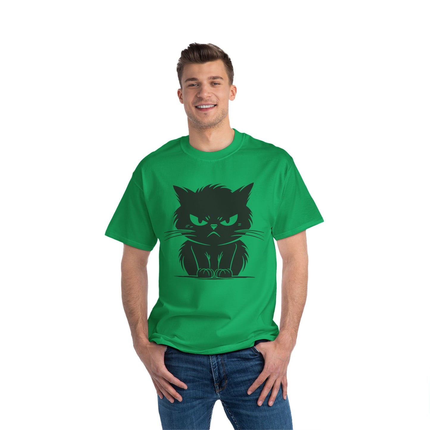 Angry Cat Men's Short-Sleeve Crewneck Tee