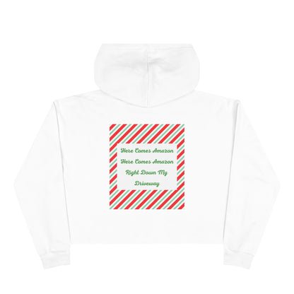 Here Comes Amazon Women's Crop Hoodie