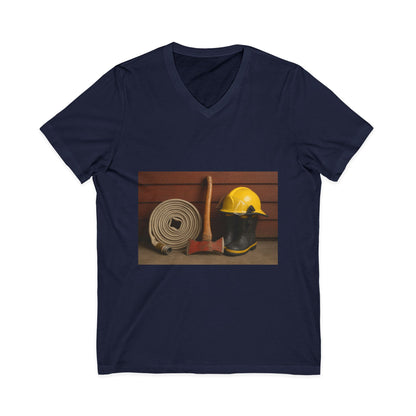 Fire/Rescue Appreciation Unisex Short Sleeve V-Neck Tee