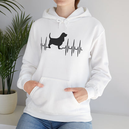 My Heart Beats For Basset Hounds Unisex Hoodie