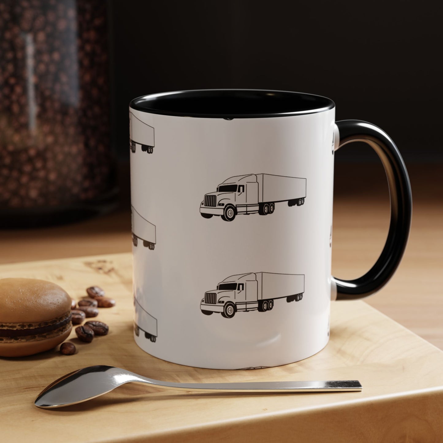 Semi Truck 2-Tone Coffee Mug