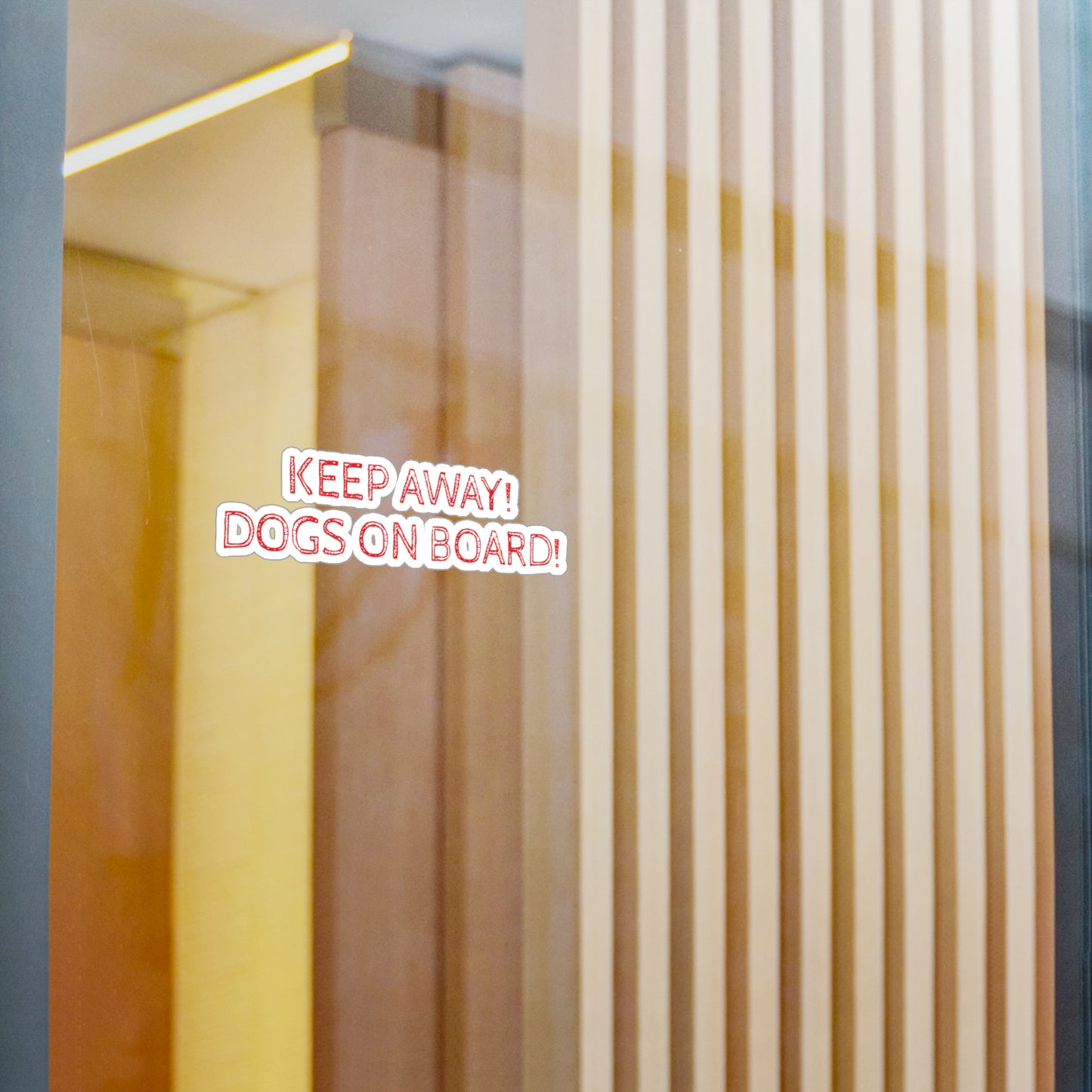 Keep Away! Dogs On Board! Vinyl Decal