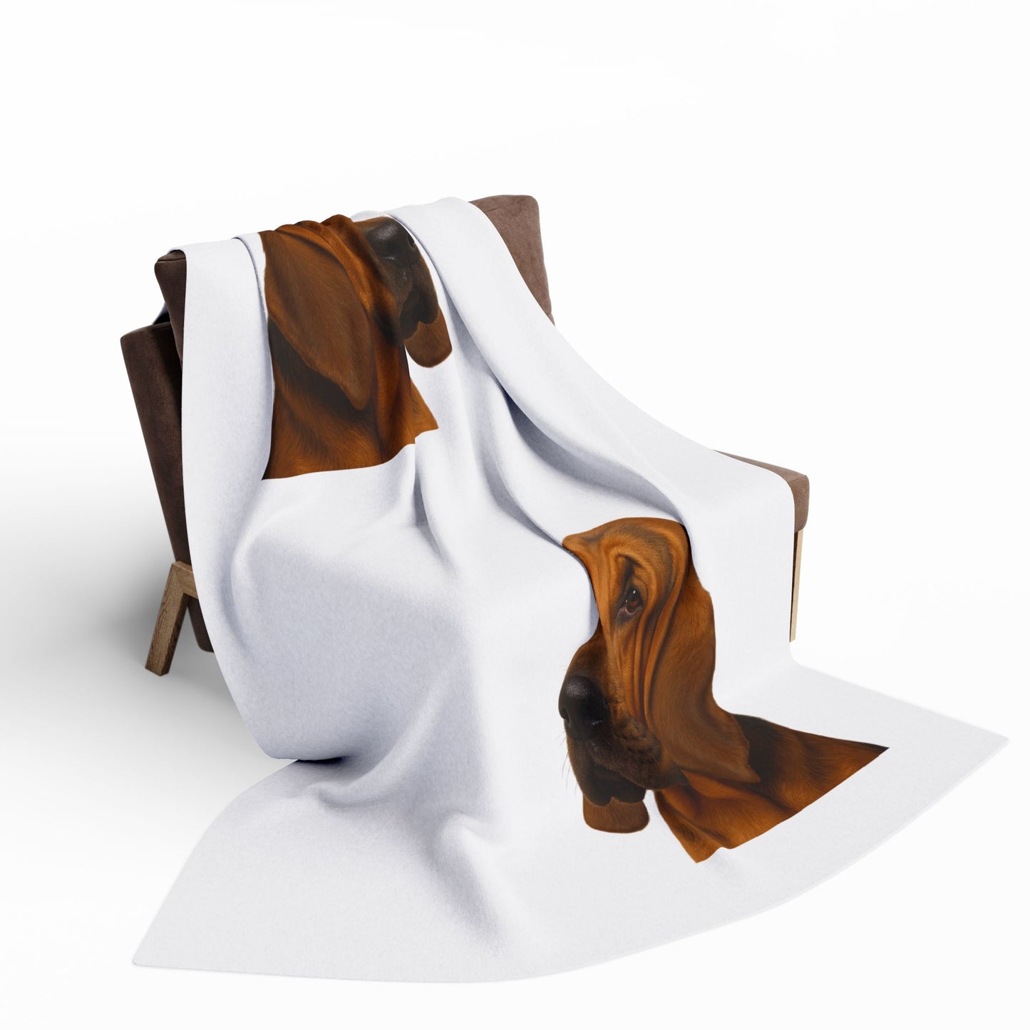 Bloodhound Head Arctic Fleece Blanket