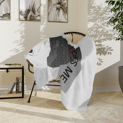 Caffeine Lets Me Velveteen Microfiber Blanket