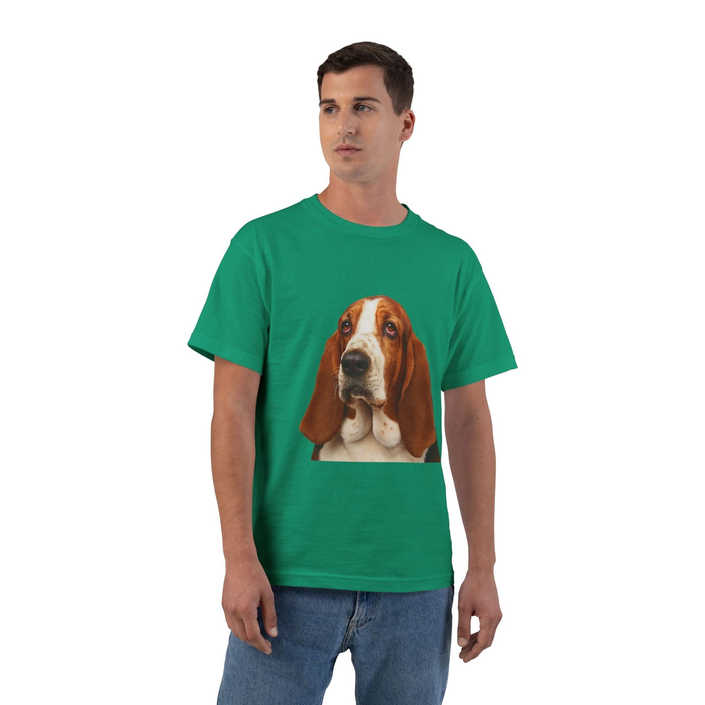 Basset Head Men's Short-Sleeve Crewneck Tee