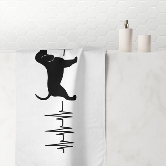 My Heart Beats For Bloodhounds Mink-Cotton  Beach Towel