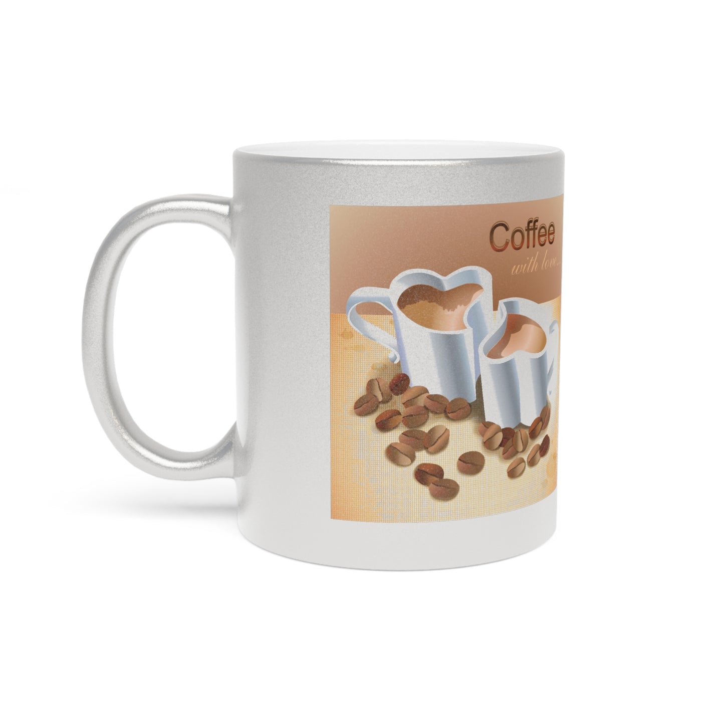 Coffee With Love Metallic Coffee Mug