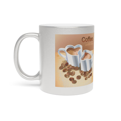 Coffee With Love Metallic Coffee Mug