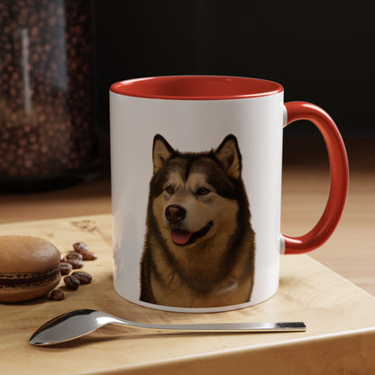 Malamute Head 2-Tone Coffee Mug