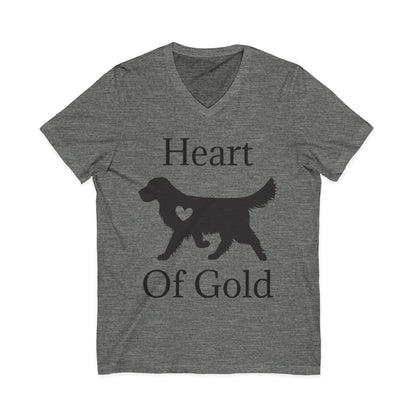 Heart Of Gold Unisex Short Sleeve V-Neck Tee