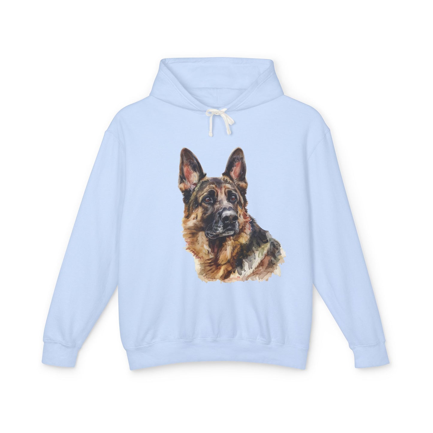 German Shepherd Head Unisex Lightweight Hoodie
