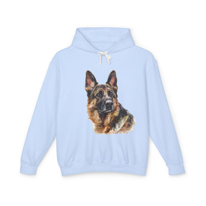 German Shepherd Head Unisex Lightweight Hoodie