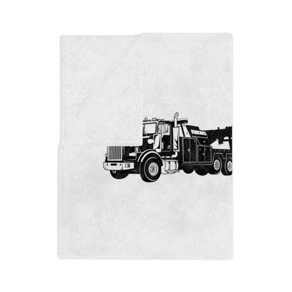 Heavy Tow Truck Velveteen Microfiber Blanket
