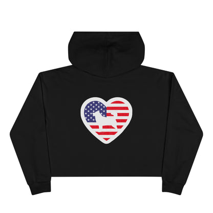 Malamute Flag Women's Crop Hoodie