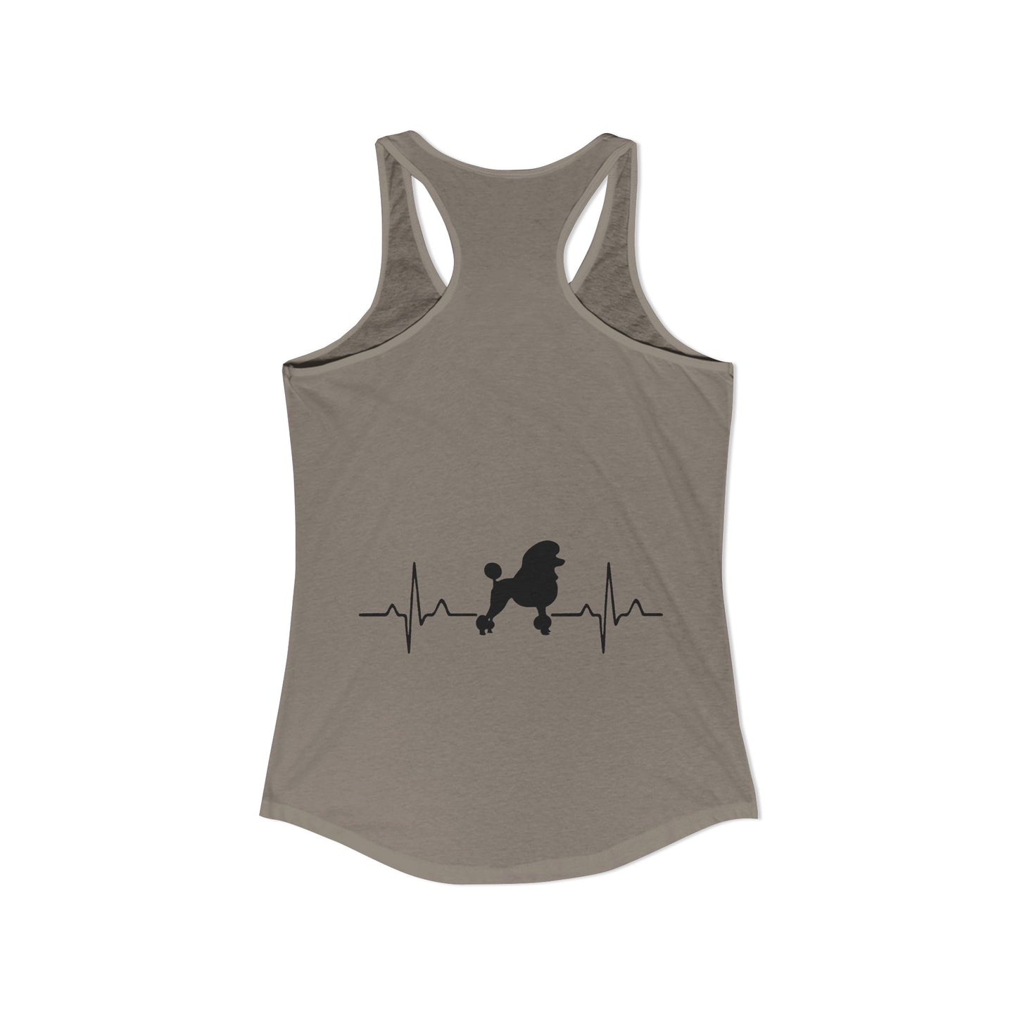 My Heart Beats For Poodles Women's Racerback Tank