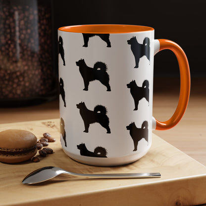 Malamute Silhouette 2-Tone Coffee Mug