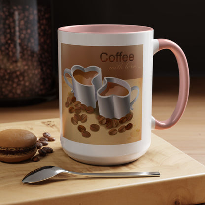 Coffee With Love 2-Tone Coffee Mug
