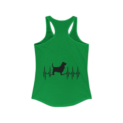 My Heart Beats For Bassets Women's Racerback Tank