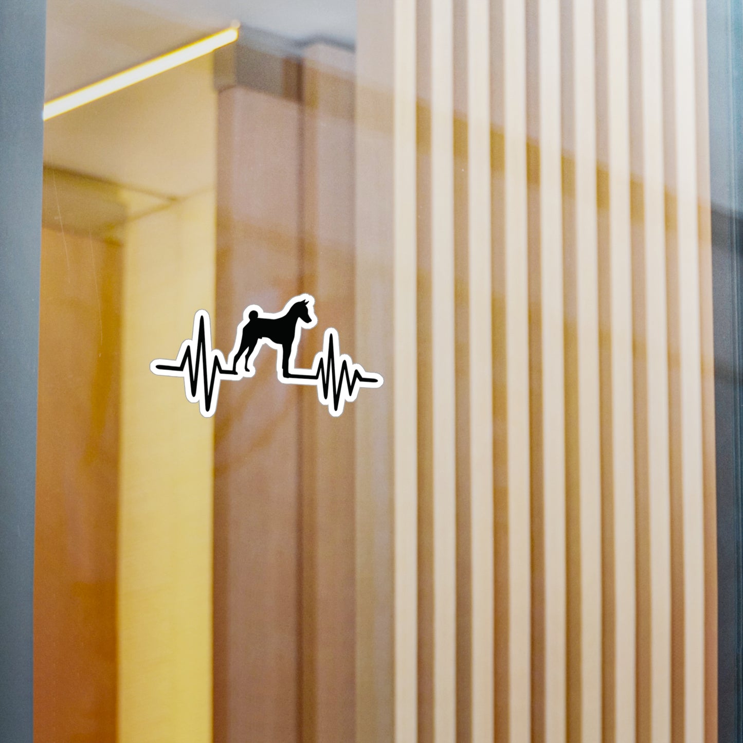 My Heart Beats For Basenjis Vinyl Decal