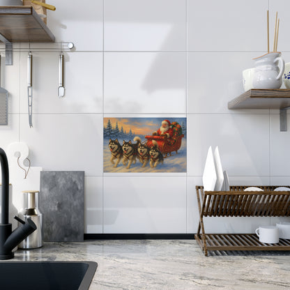 Dashing Through The Snow Ceramic Photo Tile