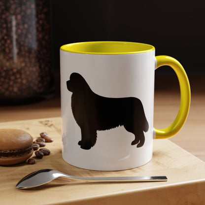 Newfie Silhouette 2-Tone Coffee Mug