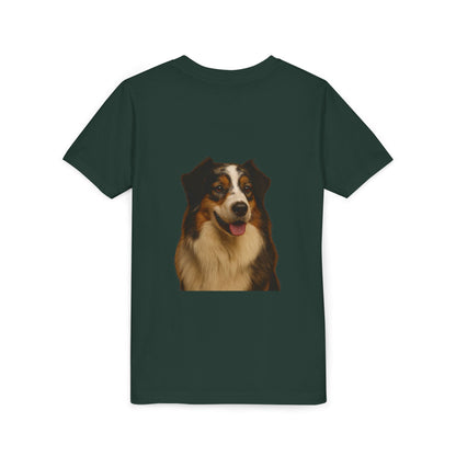 Aussie Head Youth Unisex Short Sleeve Crewneck Tee