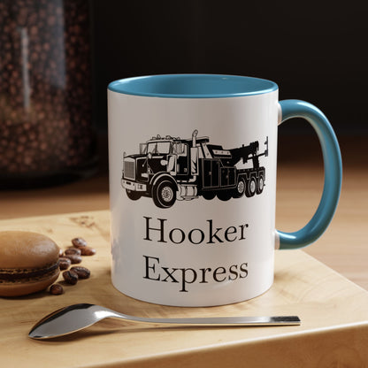 H**ker Express Heavy Tow Truck 2-Tone Coffee Mug
