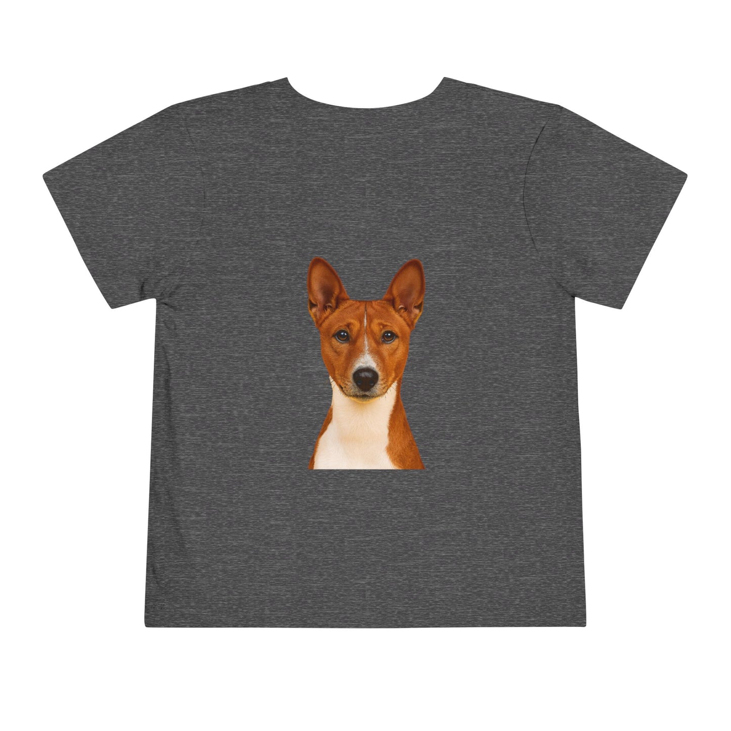 Basenji Head Toddler Unisex Short Sleeve Crewneck Tee