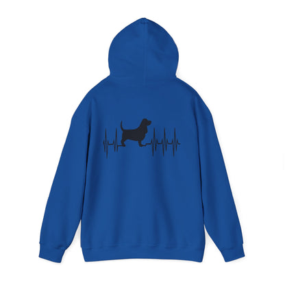 My Heart Beats For Basset Hounds Unisex Hoodie