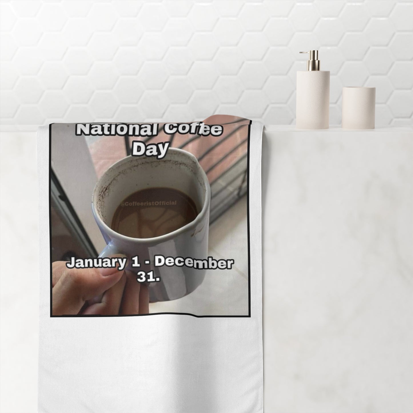 National Coffee Day Mink-Cotton  Beach Towel