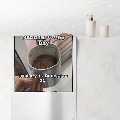 National Coffee Day Mink-Cotton  Beach Towel