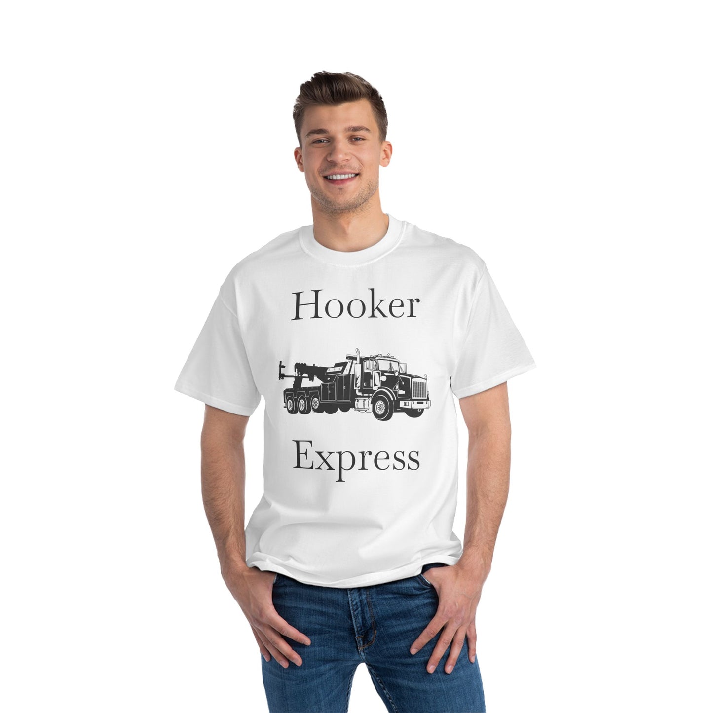 H**ker Express Heavy Tow Truck Men's Short-Sleeve Crewneck Tee