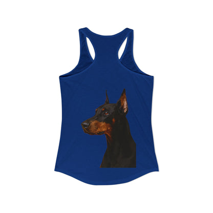 Doberman Head Women's Racerback Tank