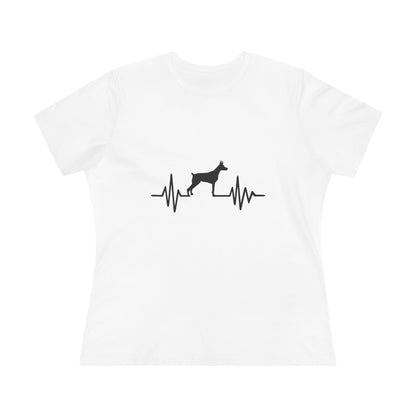 My Heart Beats For Dobermans Women's Short Sleeve Crewneck Tee