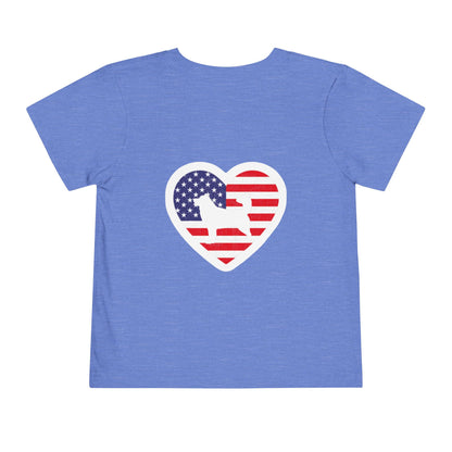 Malamute Flag Toddler Unisex Short Sleeve Crewneck Tee
