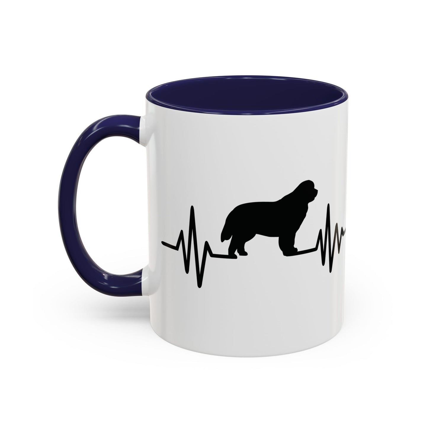 My Heart Beats For Newfies 2-Tone Coffee Mug
