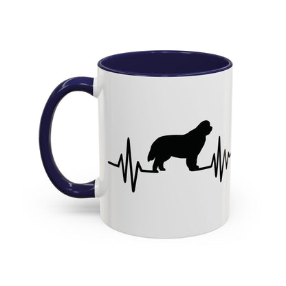 My Heart Beats For Newfies 2-Tone Coffee Mug
