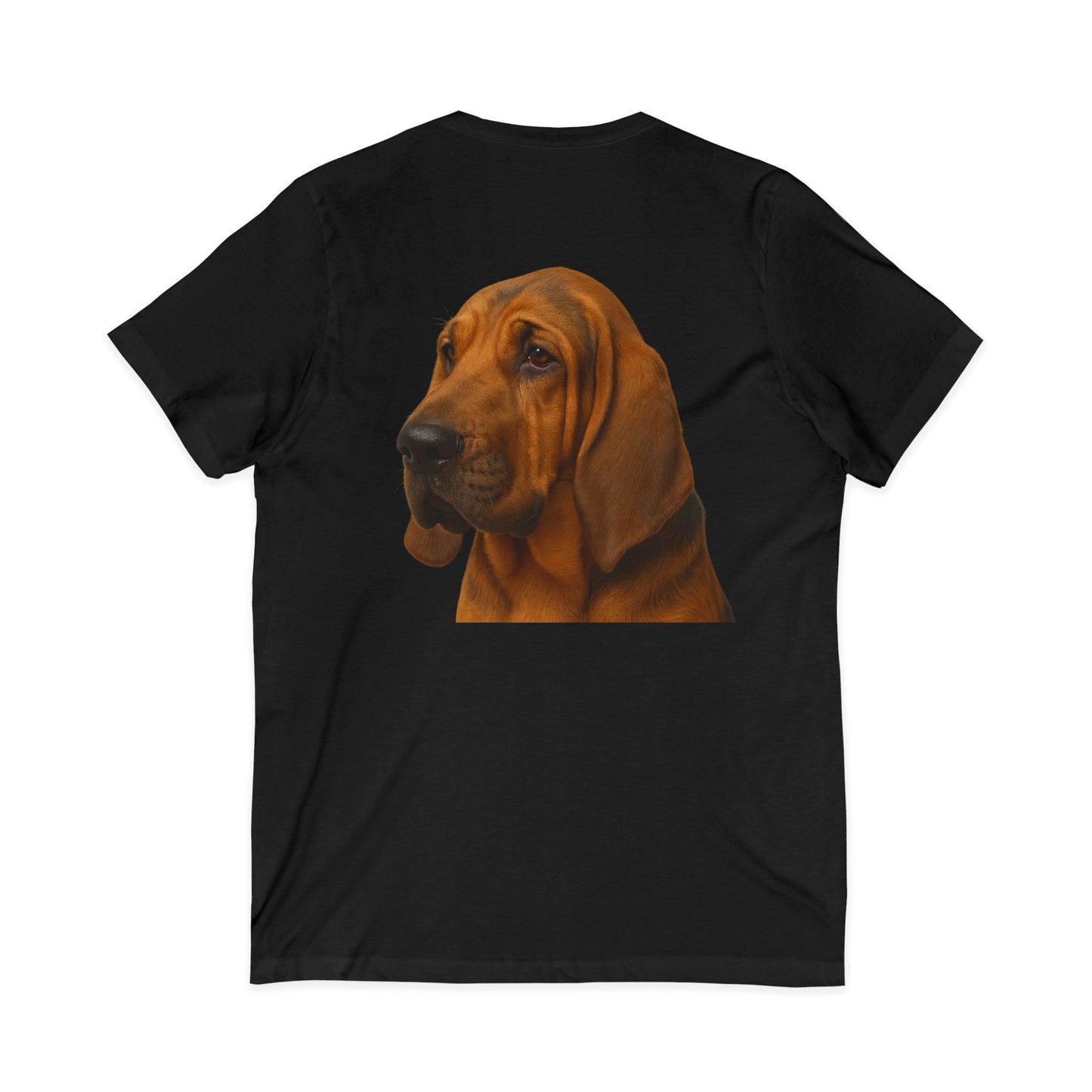 Bloodhound Head Unisex Short Sleeve V-Neck Tee