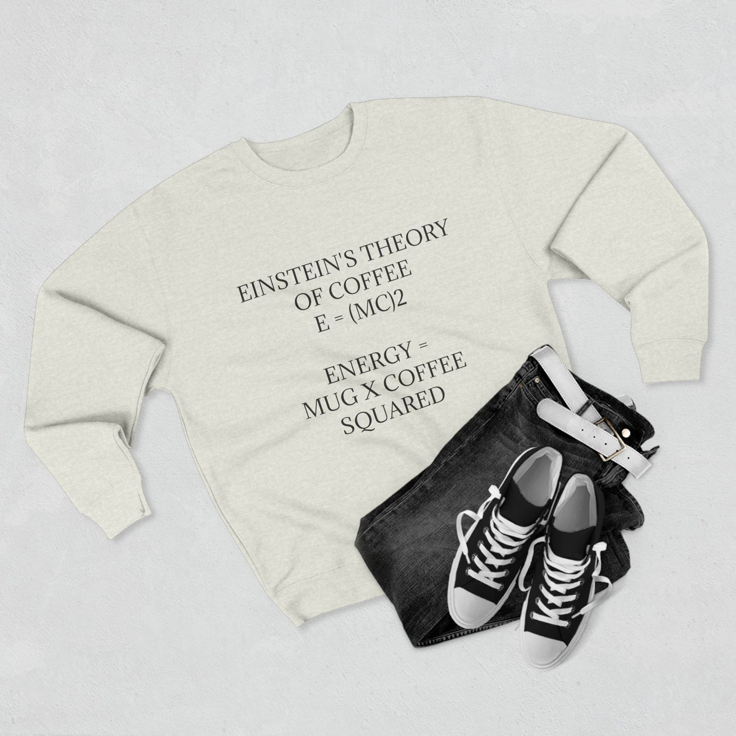 Einstein's Theory Of Coffee Unisex Crewneck Sweatshirt